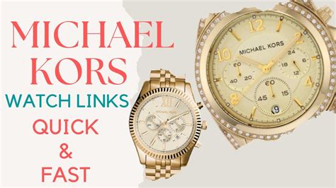 how to take links out of michael kors access watch|michael kors replacement watch links.